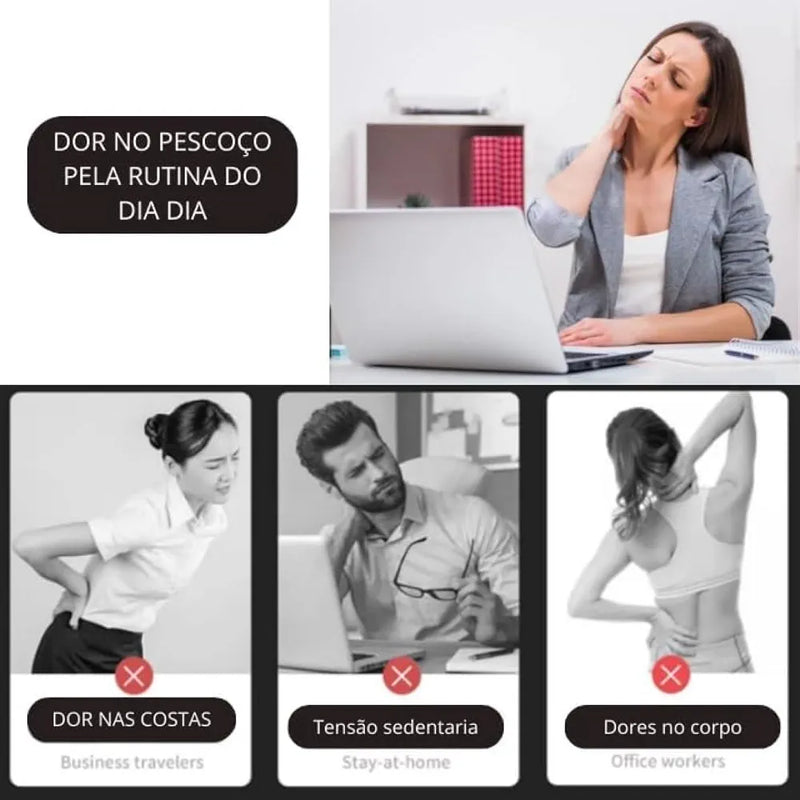 Mini massageador de pescoço EMS portátil