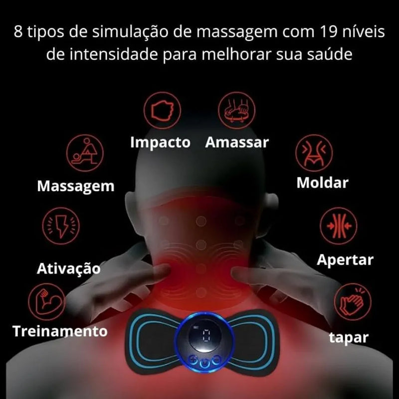 Mini massageador de pescoço EMS portátil